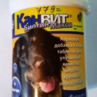Кормовая добавка для крупных собак Biofaktory "Канвит Биотин Макси" для шерсти и кожи