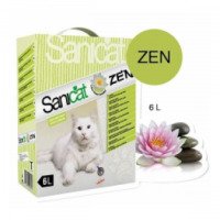 Наполнитель для кошачьего туалета Sanicat Zen комкующийся из бентонита