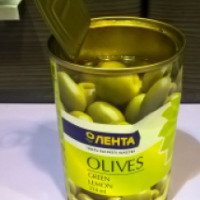 Оливки зеленые "Лента" фаршированные лимоном