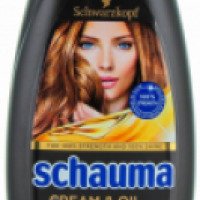 Интенсивный крем-шампунь Schauma "Cream Oil" для ломких волос и волос с посеченными кончиками
