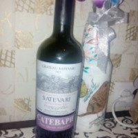 Вино красное полусладкое Кварельский винный дом "Сатевари"