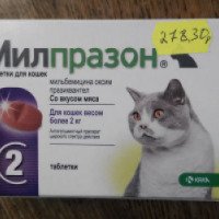 Таблетки для кошек Милпразон