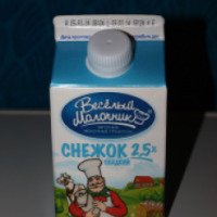 Продукт кисломолочный Веселый Молочник Снежок сладкий 2,5%