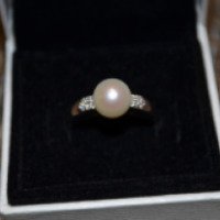 Кольцо серебряное с жемчугом Ривьера