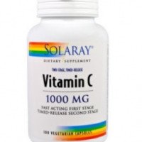 Витамин С (аскорбиновая кислота) Solaray 1000 мг