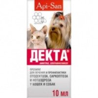 Ушные капли Api-San "Декта" для кошек и собак