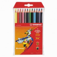 Набор цветных трехгранных карандашей Stabilo TRIO Swano