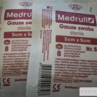 Стерильные марлевые медицинские салфетки "Мedrull"