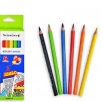 Пластиковые цветные карандаши Schreiber
