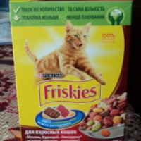 Корм для взрослых кошек Purina Friskies с мясом