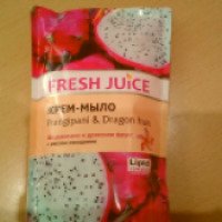 Жидкое крем-мыло Fresh Juice франжипани и драконов фрукт с маслом макадамии