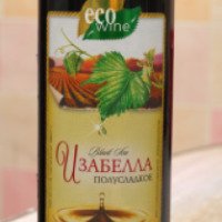 Вино столовое полусладкое красное ВинЭко Кубанская лоза "Изабелла"
