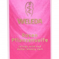 Розовое растительное мыло Weleda