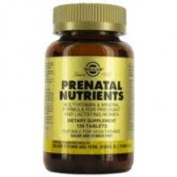 Витамины для беременных и кормящих Solgar "Prenatal Nutrients"