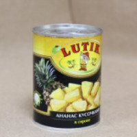 Ананасы консервированные кусочками в сиропе Lutik