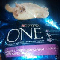 Корм для кошек Purina One "Для кошек с чувствительным пищеварением"