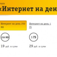 Услуга Билайн "Интернет на день" (Россия)