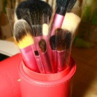 Кисти для макияжа Buyincoins 13 PCS Powder Blush Goat Hair Makeup Brush Cosmetic Brushes Set With Case
