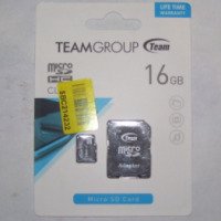 Карта памяти Team microSDHC 16GB Class 4 + SD Adapter