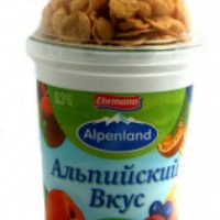 Продукт йогуртный Ehrmann Alpenland с кукурузными хлопьями
