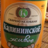 Пиво светлое фильтрованное пастеризованное Очаково "Калининское"