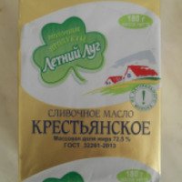 Сливочное масло Летний луг "Крестьянское" 72,5%