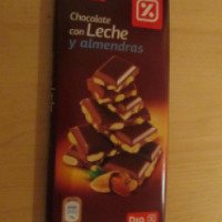 Шоколад Dia % con Leche y almendras