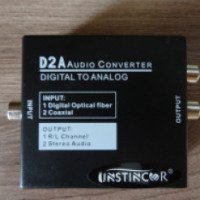 Цифровой-аналоговый преобразователь аудиосигнала Unstincor оптический toslink-аналоговый RCA/Jack 3.5