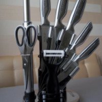 Набор кухонных ножей Kelli KL-2124 на подставке