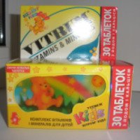 Комплекс витаминов и минералов для детей Vitrum Kids с 3 до 7 лет с йодом и кальцием