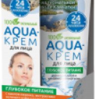 Aqua-крем для лица fito косметик "Глубокое питание" с маслом персика, экстрактами зеленого кофе и календулы