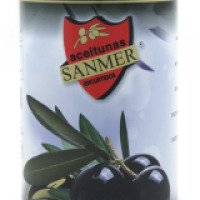 Черные оливки с косточкой Sanmer