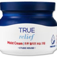 Гипоаллергенный увлажняющий и успокаивающий крем для сухой и чувствительной кожи Etude House True Relief Moist Cream
