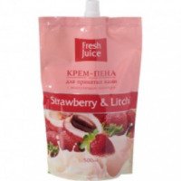 Крем-пена для ванн Fresh juice Strawberry & Litchi