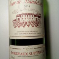 Вино красное сухое Compagnie Ginestet Tour de Mandelotte Bordeaux Superieur