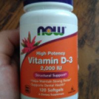 Витамин Now Foods D-3 2000 iu