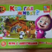 Игра с липучками Vladi Toys "Кто где живет"