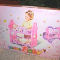 Кроватка для куклы двухъярусная Lanson Toys "Sweet Baby"