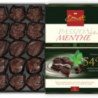 Шоколадные конфеты Emoti 54% какао с мятной начинкой