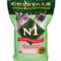 Силикагелевый наполнитель для кошачьего туалета Crystals N1 Антибактериальный