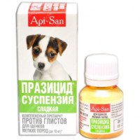 Комплексный препарат против глистов Api-San ПРАЗИЦИД СУСПЕНЗИЯ 20 для щенков мелких пород