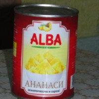 Консервированные ананасы ALBA food кусочками