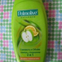 Шампунь-кондиционер для волос Palmolive Свежесть и объем "Зеленое яблоко и цитрус"
