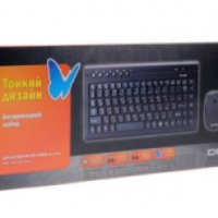 Беспроводной набор клавиатура+мышь DNS Notebook KM-009BQ Black USB