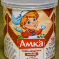 Молоко сгущенное с сахаром вареное "Лакомка" марки "Амка"