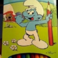 Цветные карандаши Росмэн-Лига "Смурфики" 12 цветов