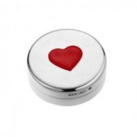 Серебряная шкатулка Calegaro "Сердце" на первый зуб с эмалью