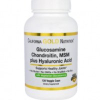 Комплекс для суставов и связок California Gold Nutrition Glucosamin Chondroitin, MSM plus Hyaluronic Acid
