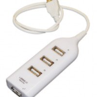 USB Хаб New White Mini USB2.0 High Speed 4 Port Hub Adapter