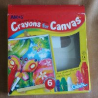 Художественный набор акварельных пастелей с холстом Crayons for Canvas "Бабочка"